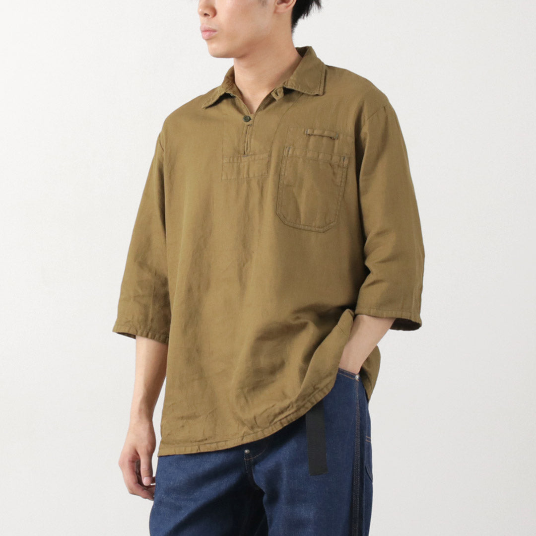 日本藍色牛仔褲 /代碼:銀色軍用套頭衫襯衫