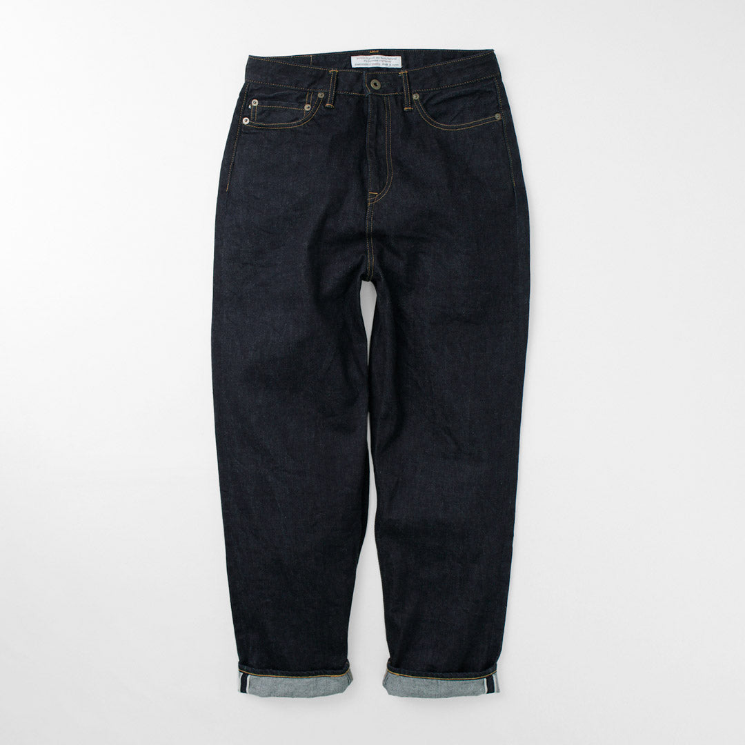 JEANS AZUL JAPÓN / RJB6171 Pantalón cónico ancho de orillo de 12 oz