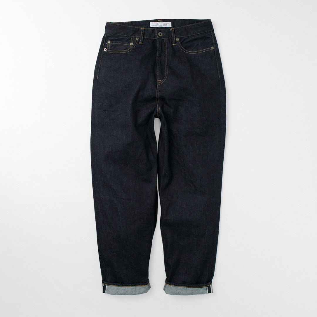 JEANS AZUL JAPÓN / RJB6171 Pantalón cónico ancho de orillo de 12 oz