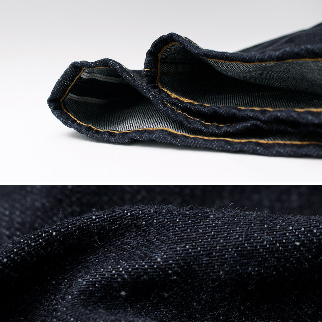 JEANS AZUL JAPÓN / RJB6171 Pantalón cónico ancho de orillo de 12 oz