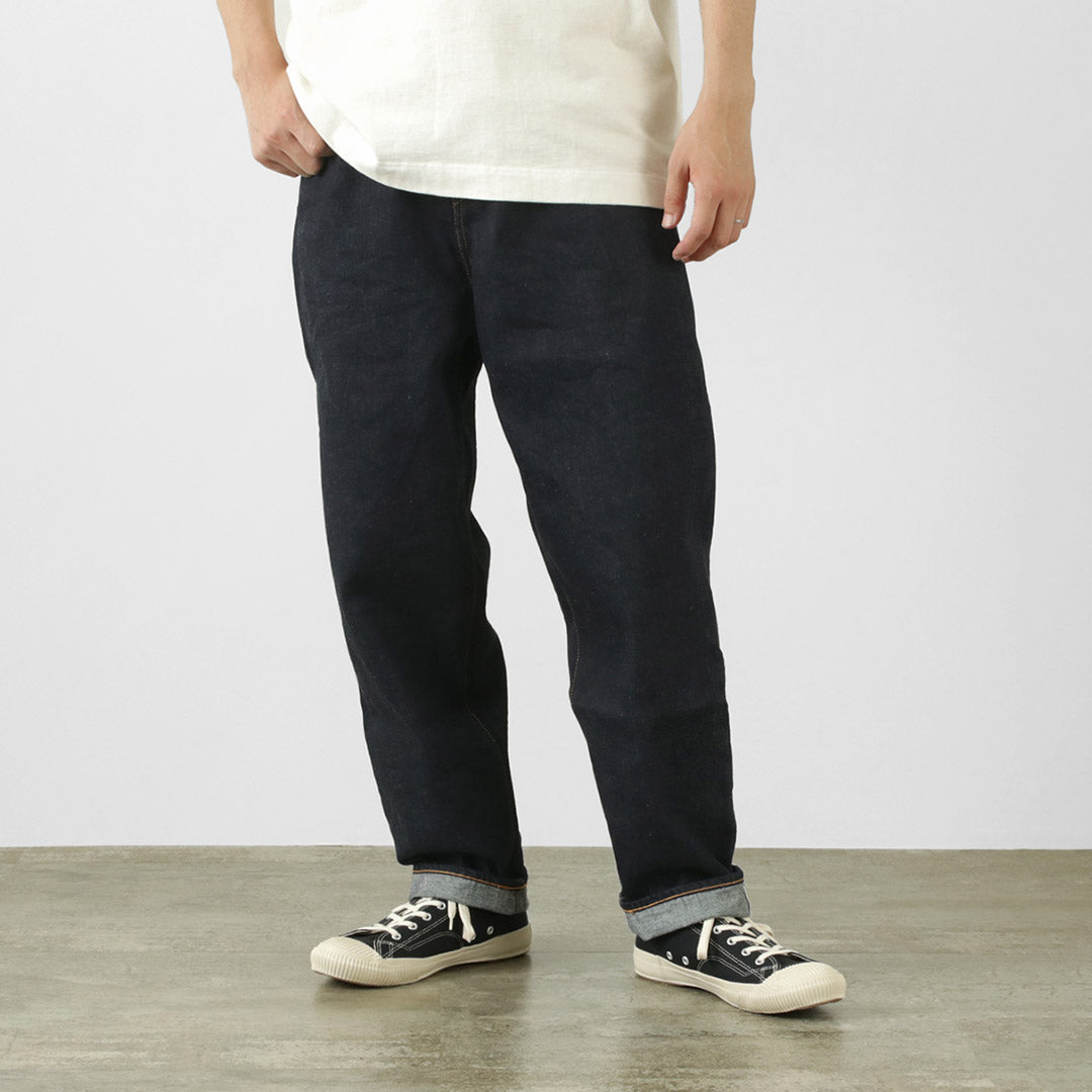 JEANS AZUL JAPÓN / RJB6171 Pantalón cónico ancho de orillo de 12 oz