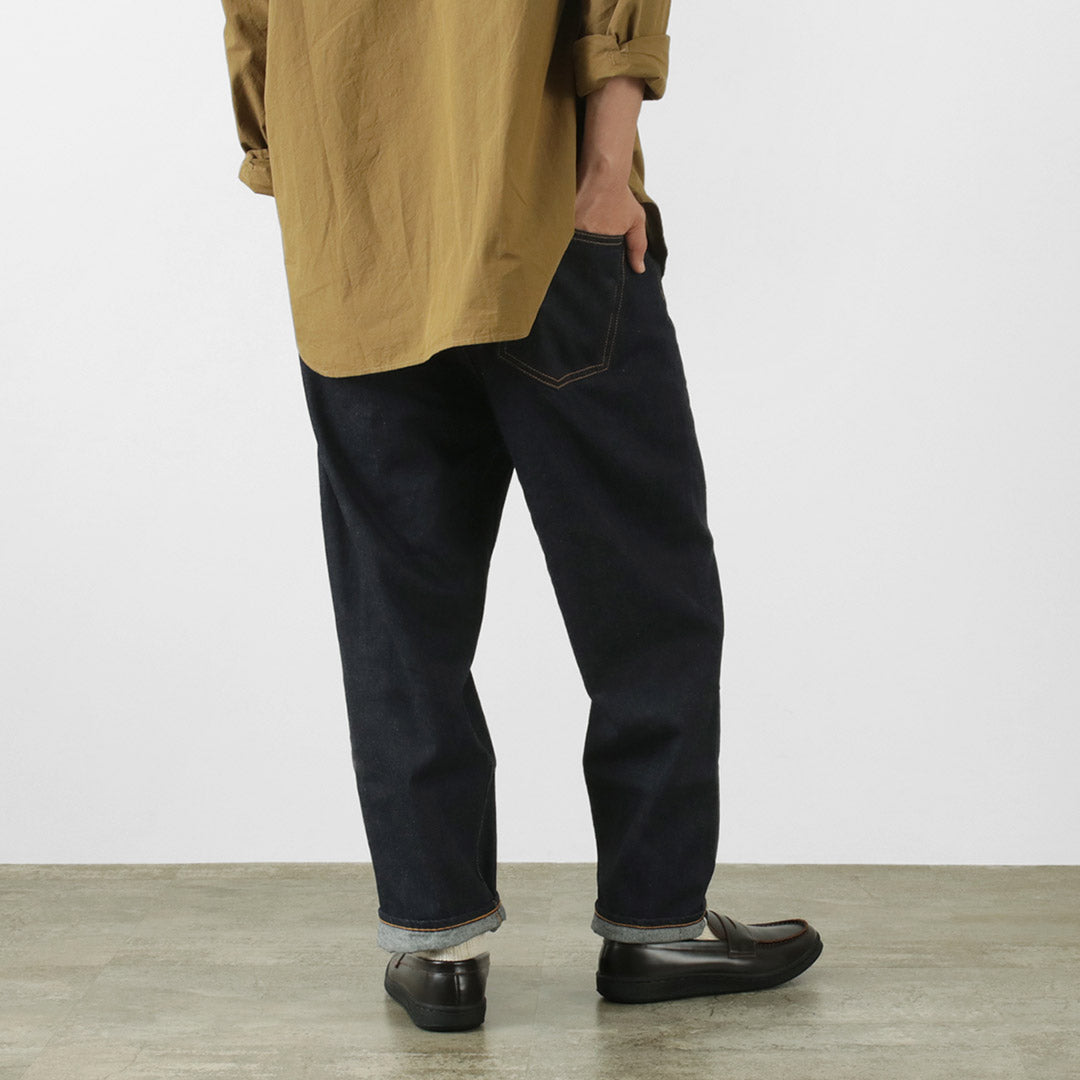 JEANS AZUL JAPÓN / RJB6171 Pantalón cónico ancho de orillo de 12 oz