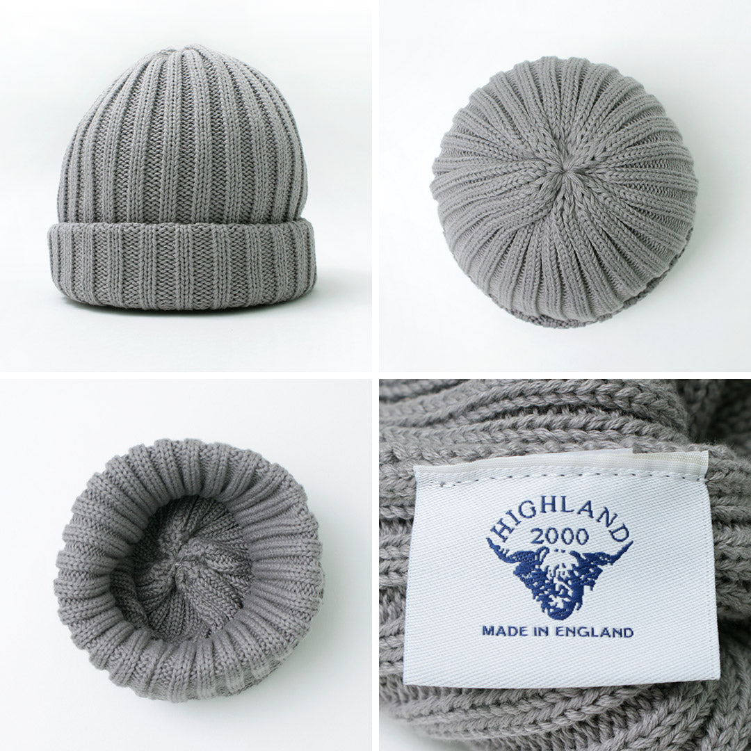HIGHLAND 2000 / Cotton 2×2 ribbed bobby cap