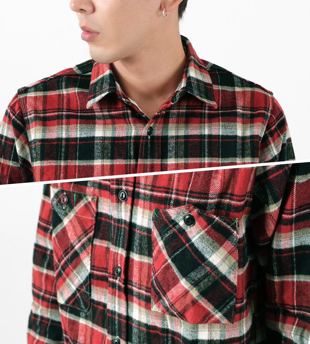 FOB FACTORY / F3481 Heavy Flannel Work Shirt