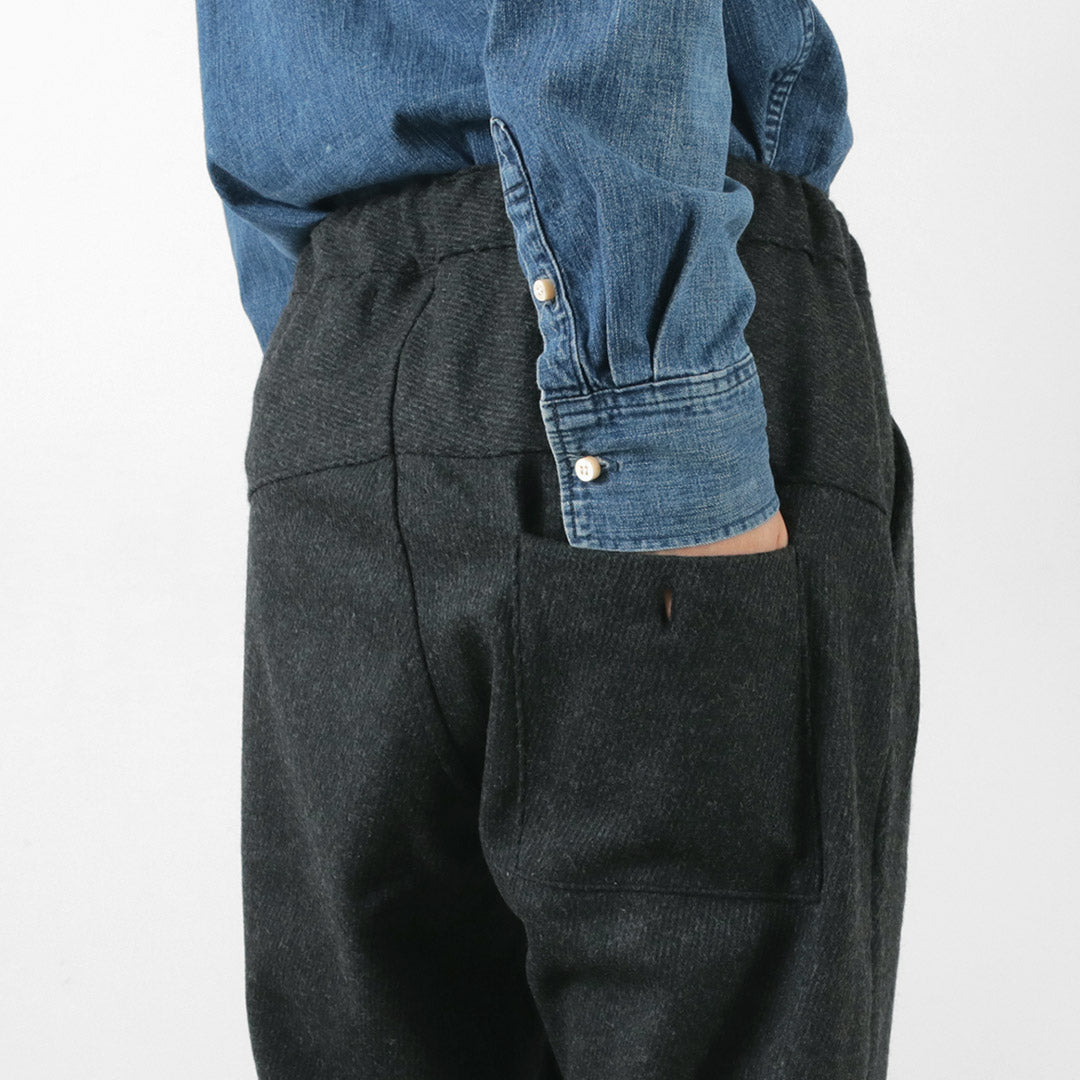 RE MADE IN TOKYO JAPAN / Pantalon Kersey Tuck en laine et cachemire