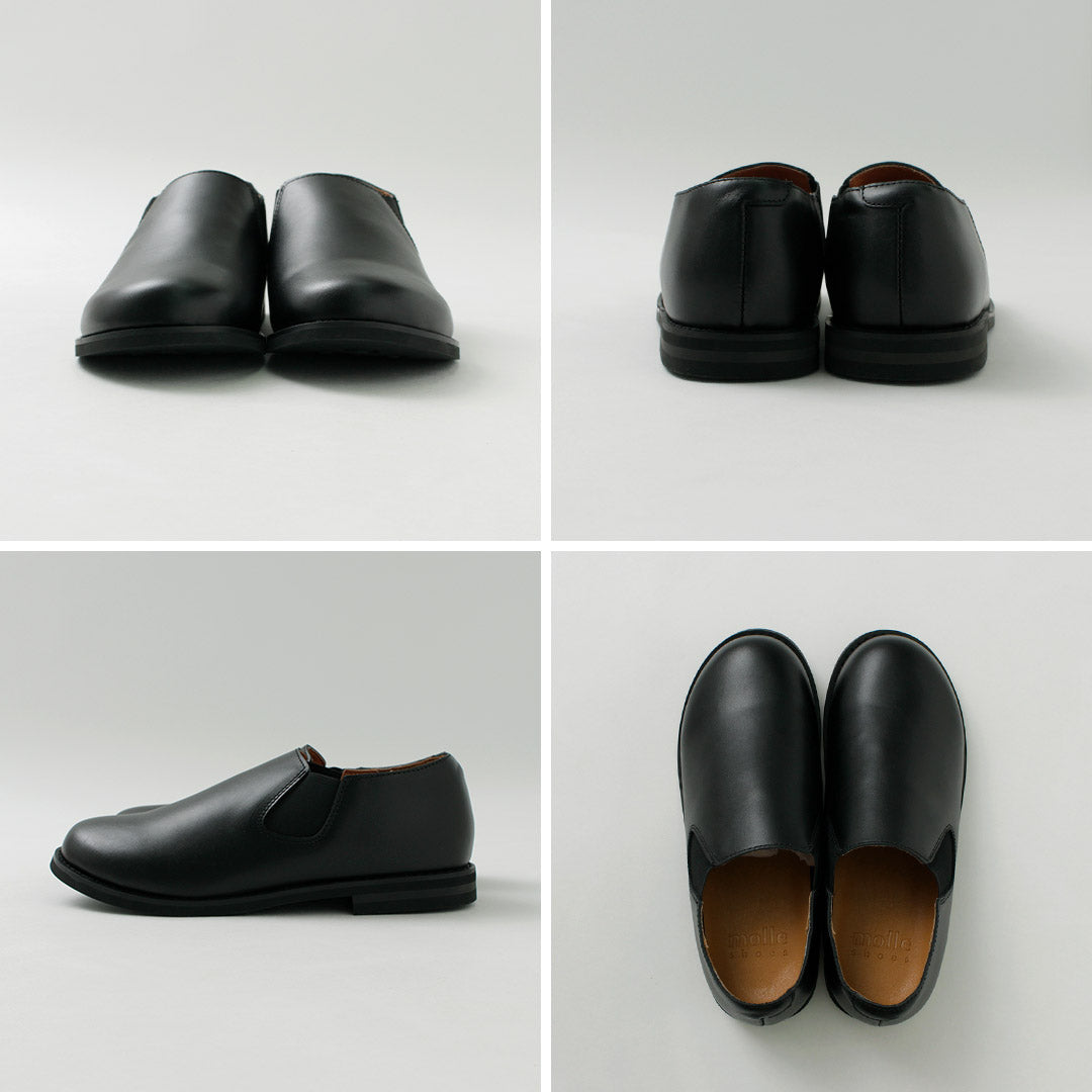 MOLLE SHOES / 쇼트 사이드 고어 레더 슈즈