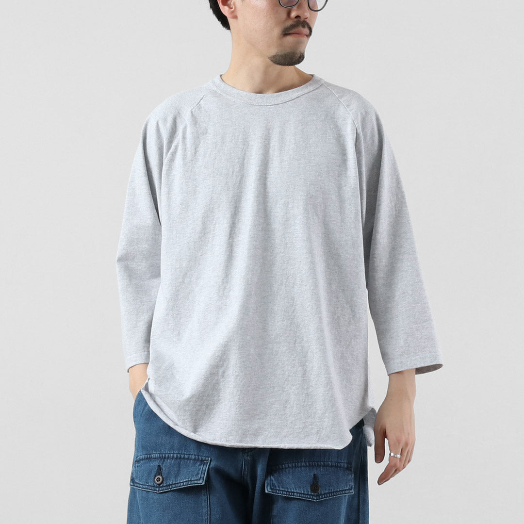 WALLA WALLA SPORT / 3/4 袖纯色棒球 T 恤