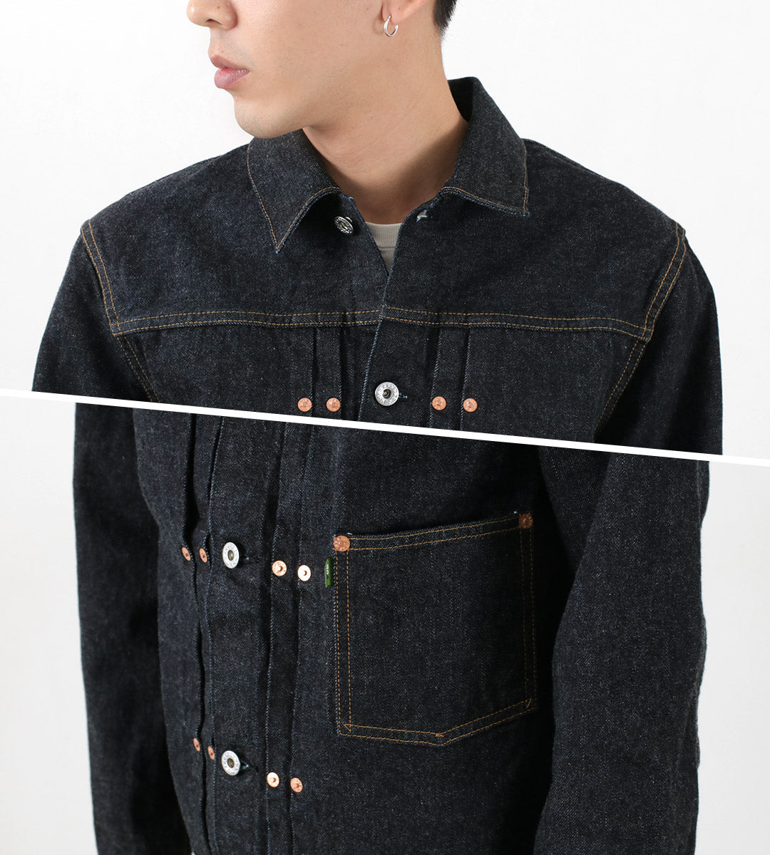 FOB FACTORY / F2432 Selvage 14.75oz 차고 데님 재킷