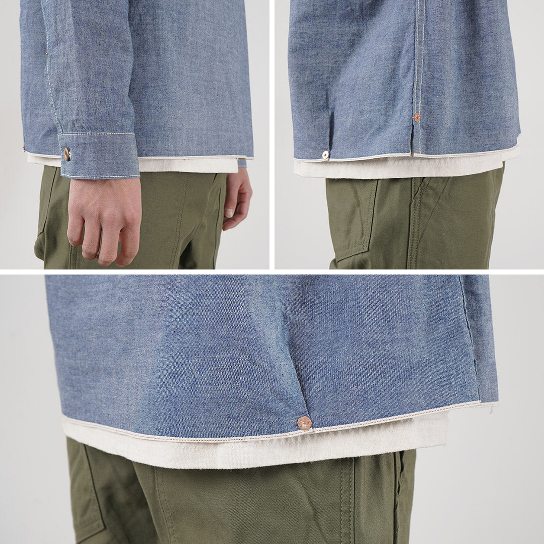FOB FACTORY / F3487 Chambray Pullover Shirt