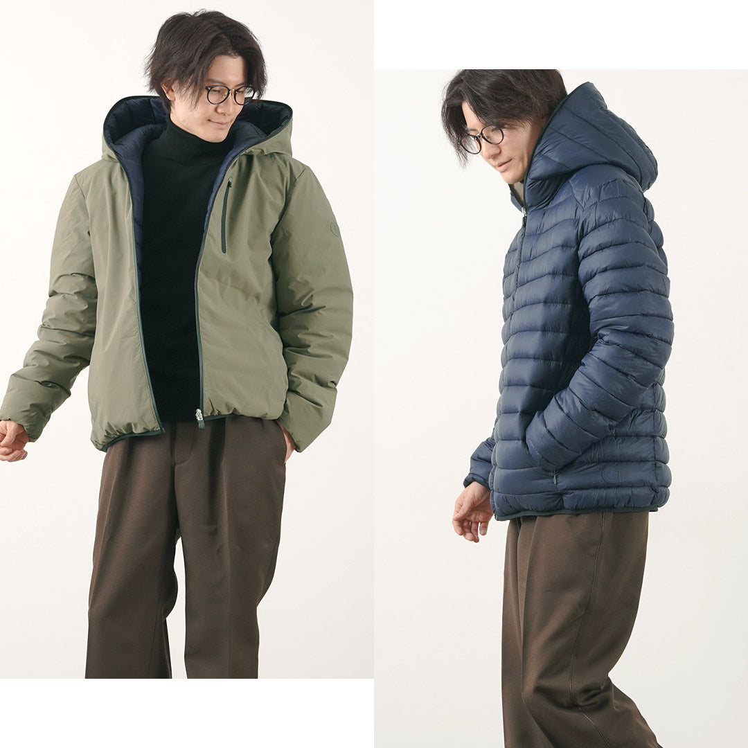 SAVE THE DUCK / Veste à capuche réversible en duvet synthétique Ezra