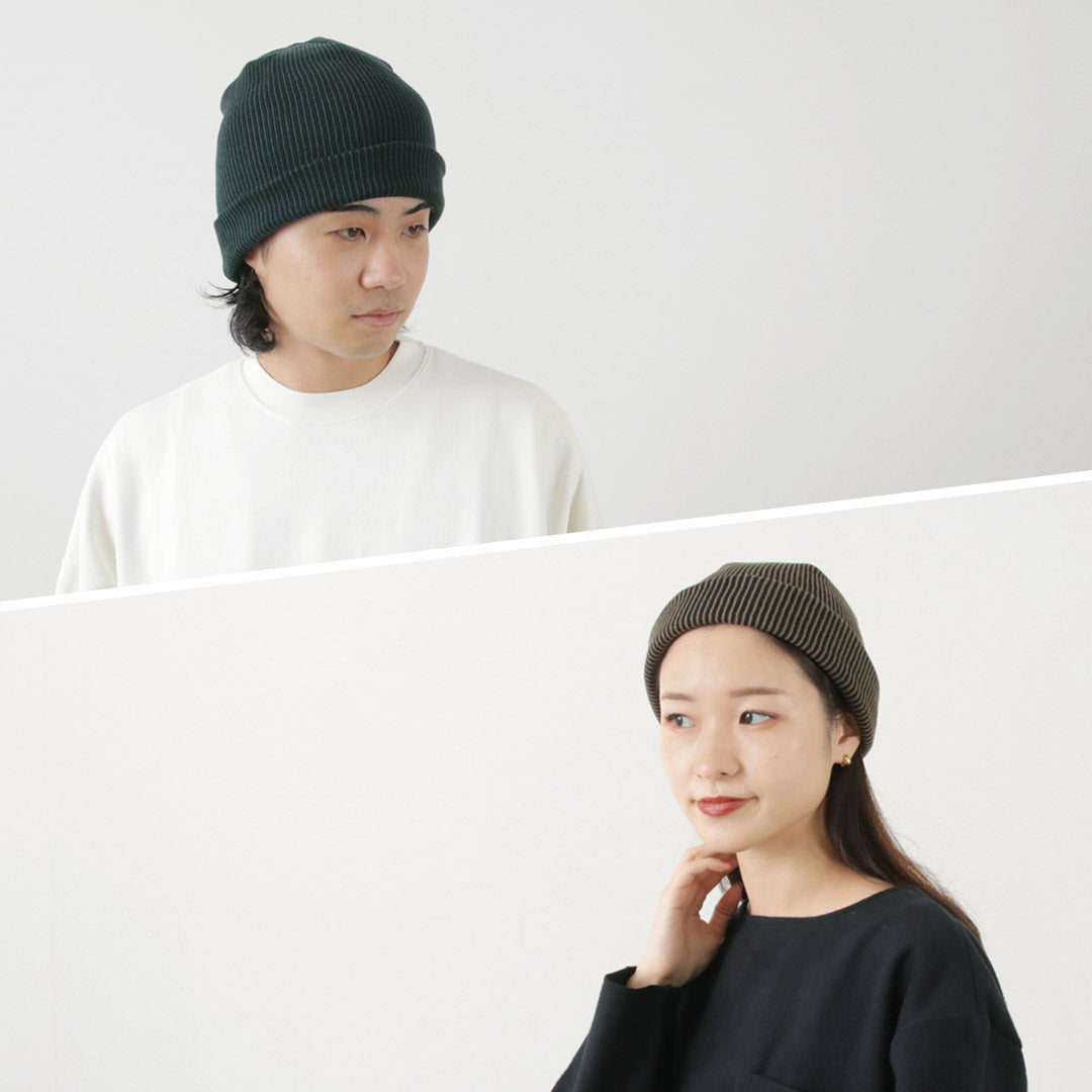 ROTOTO / Super Soft 2-way Stripe Beanie