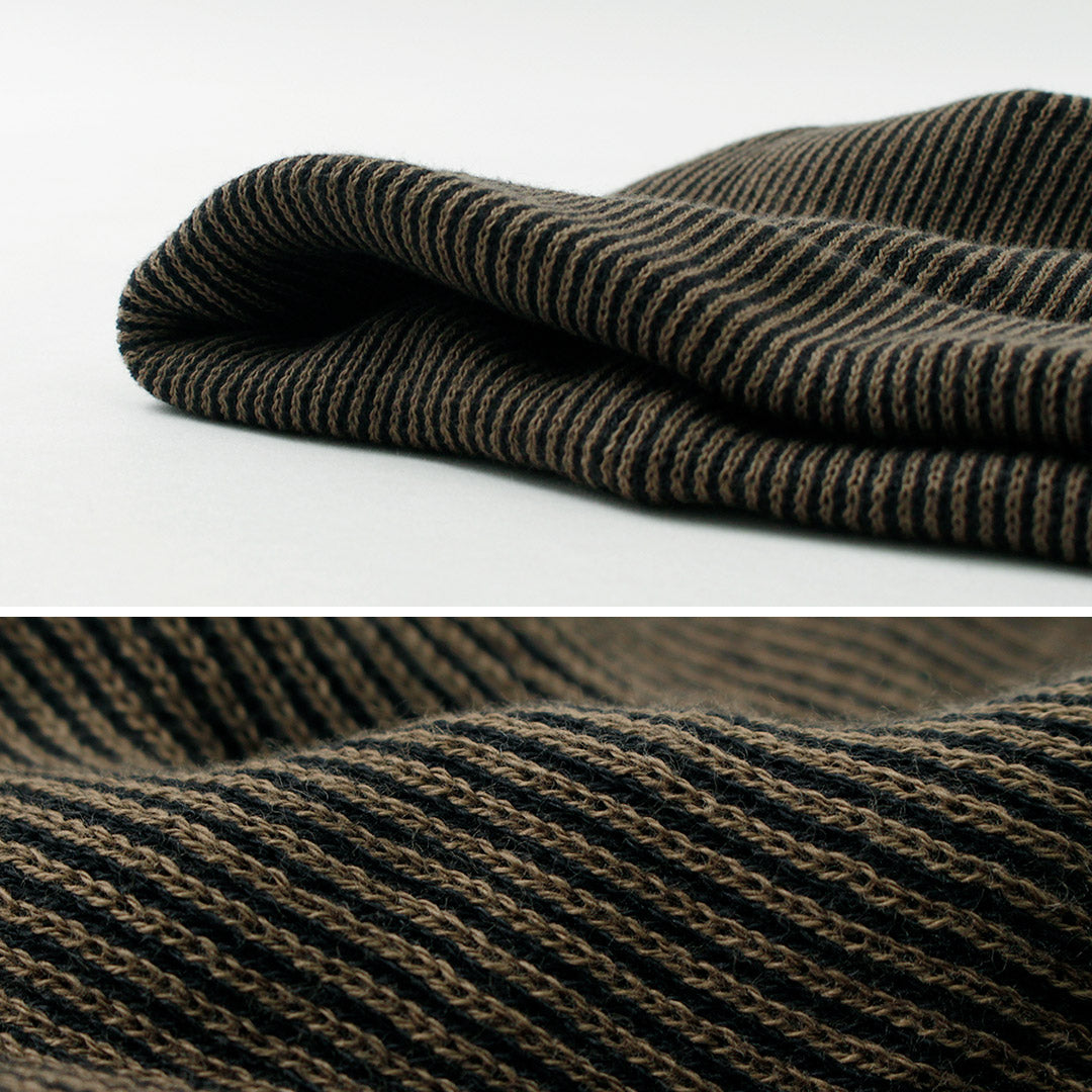 ROTOTO / Super Soft 2-way Stripe Beanie