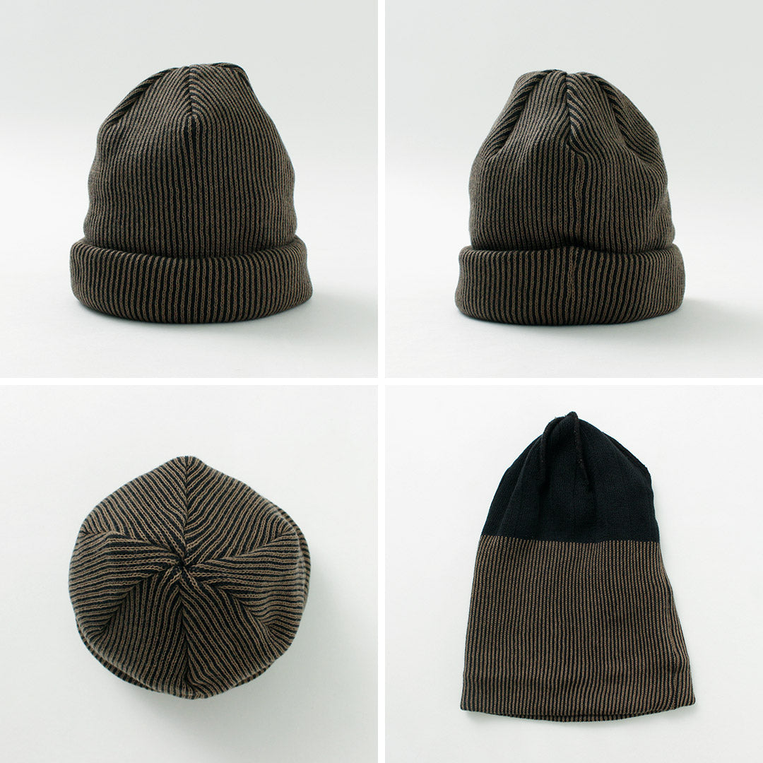 ROTOTO / Super Soft 2-way Stripe Beanie