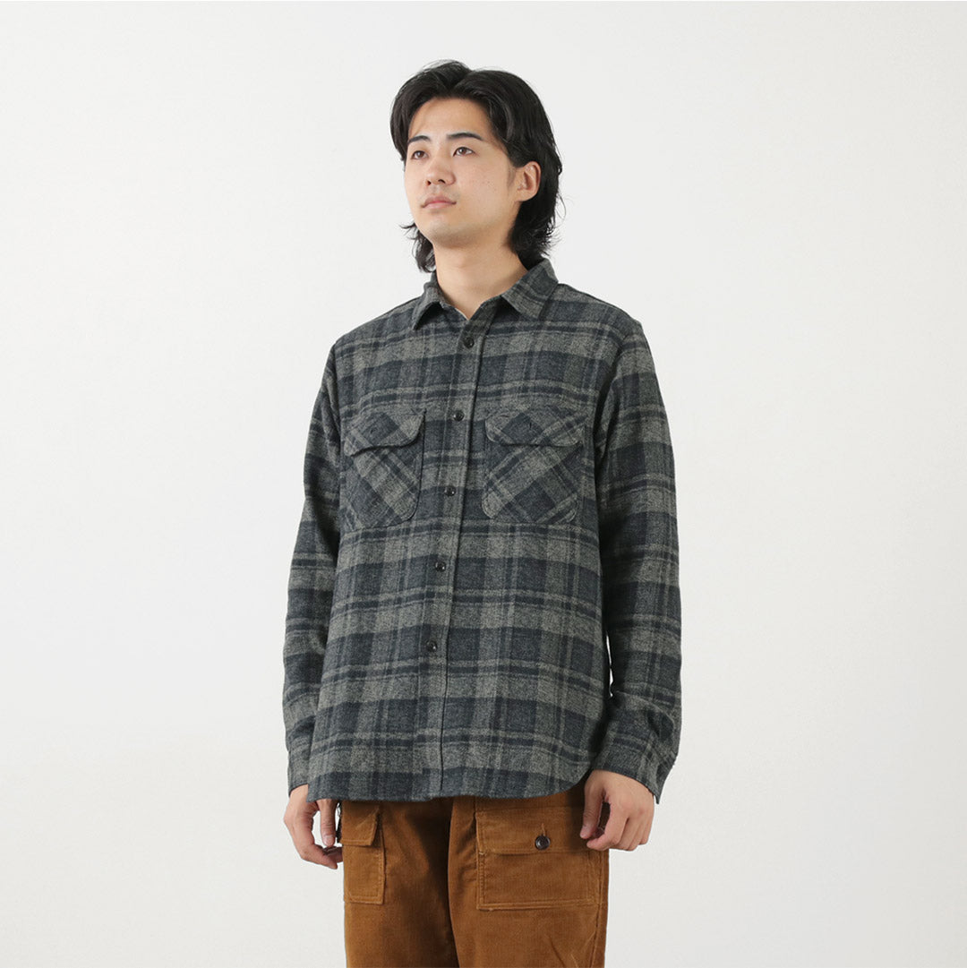 FOB FACTORY / F3497 Chemise de travail à carreaux en flanelle
