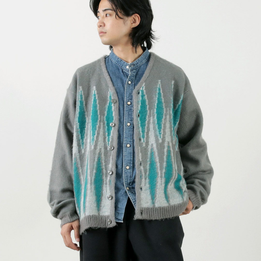 TOWNCRAFT / Vintage Pattern Shaggy Cardigan