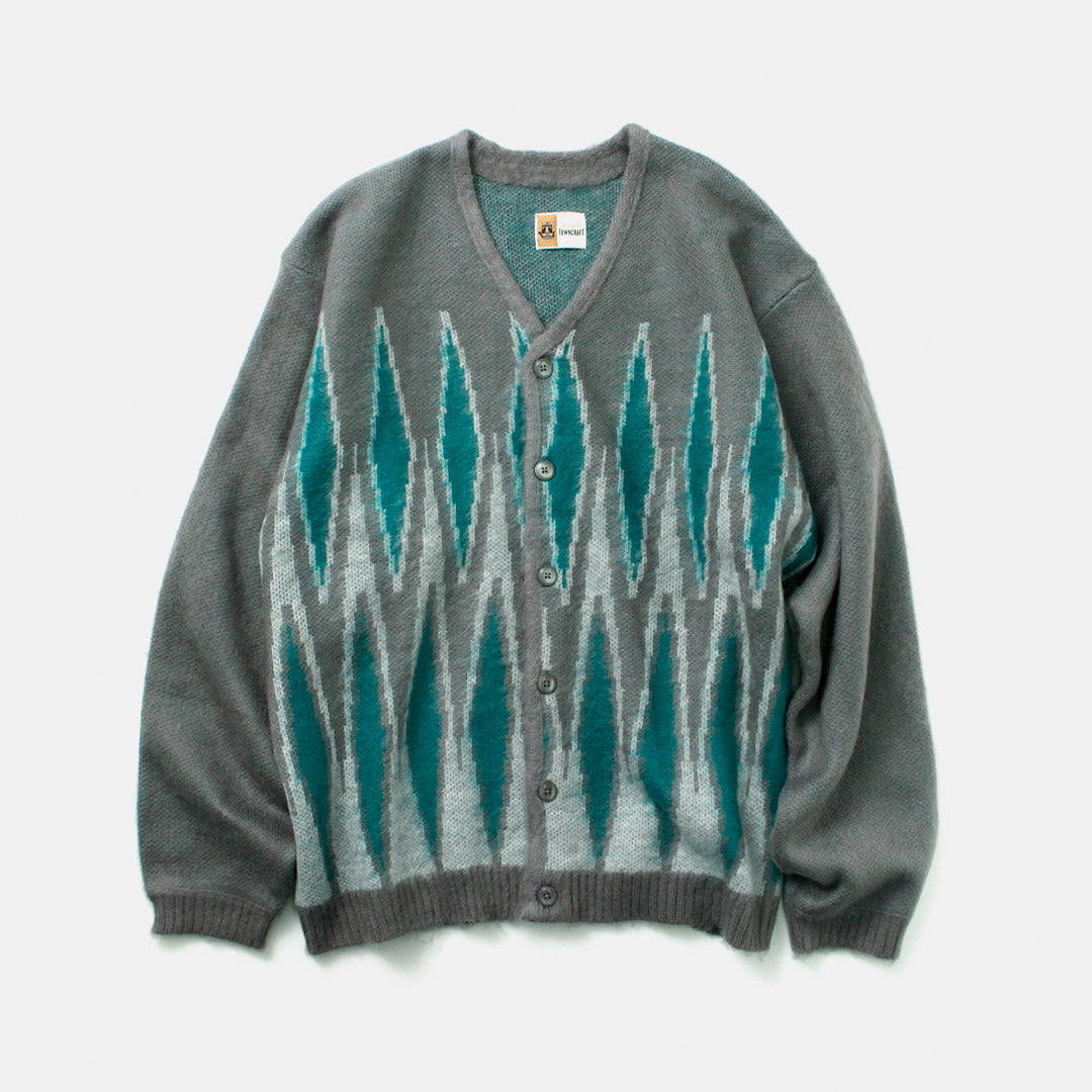 TOWNCRAFT / Vintage Pattern Shaggy Cardigan