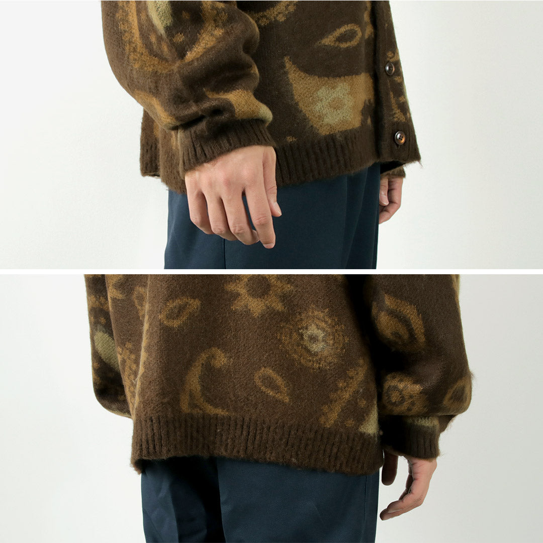 TOWNCRAFT / Vintage Pattern Shaggy Cardigan