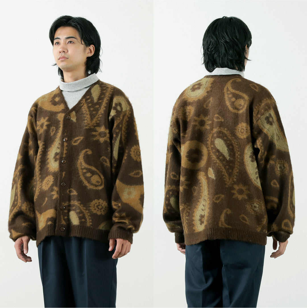 TOWNCRAFT / Vintage Pattern Shaggy Cardigan