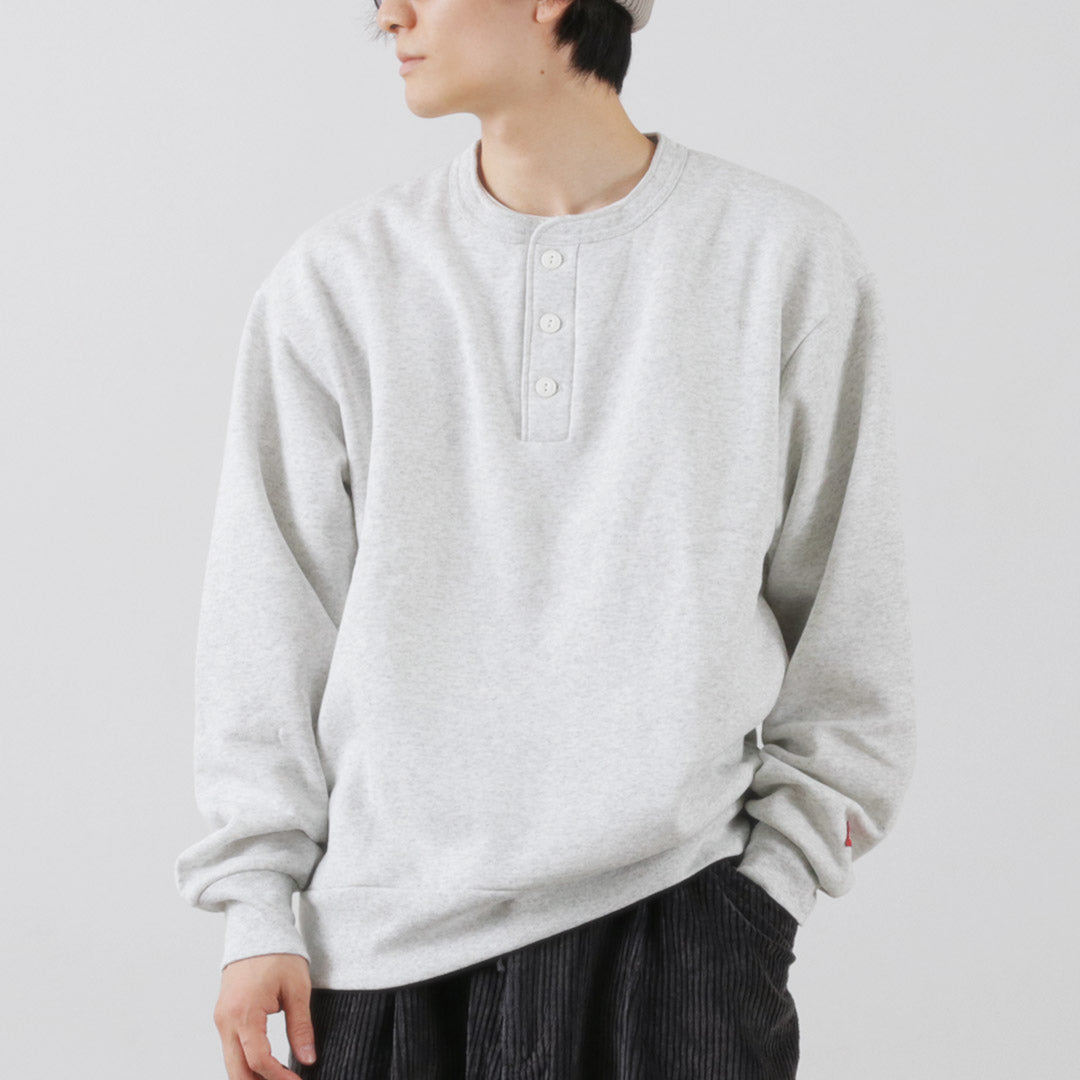 HEALTHKNIT / Henry Neck Long Sleeve Classic Sweatshirt