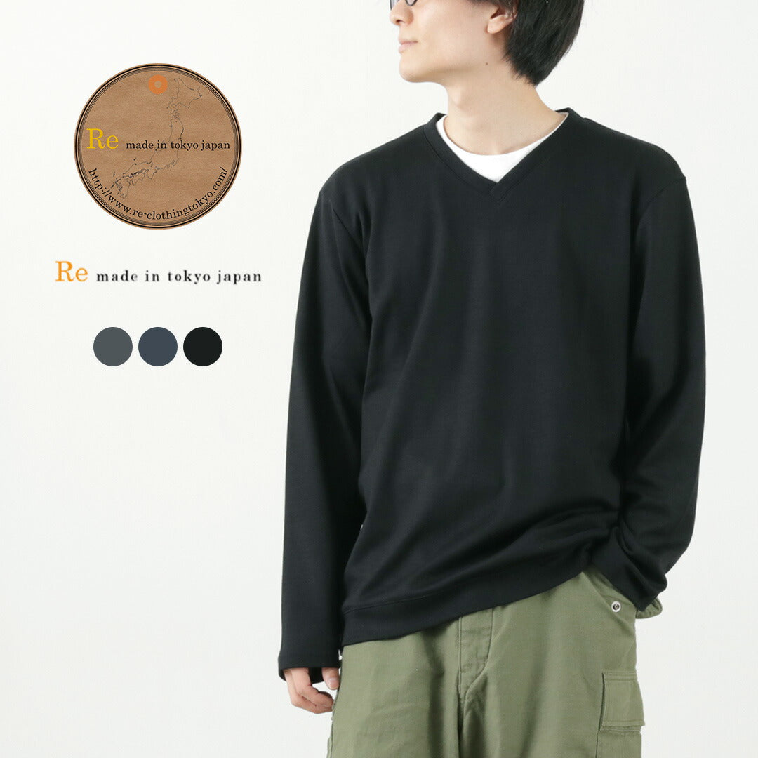 RE MADE IN TOKYO JAPAN / Robe Laine Col V Maille