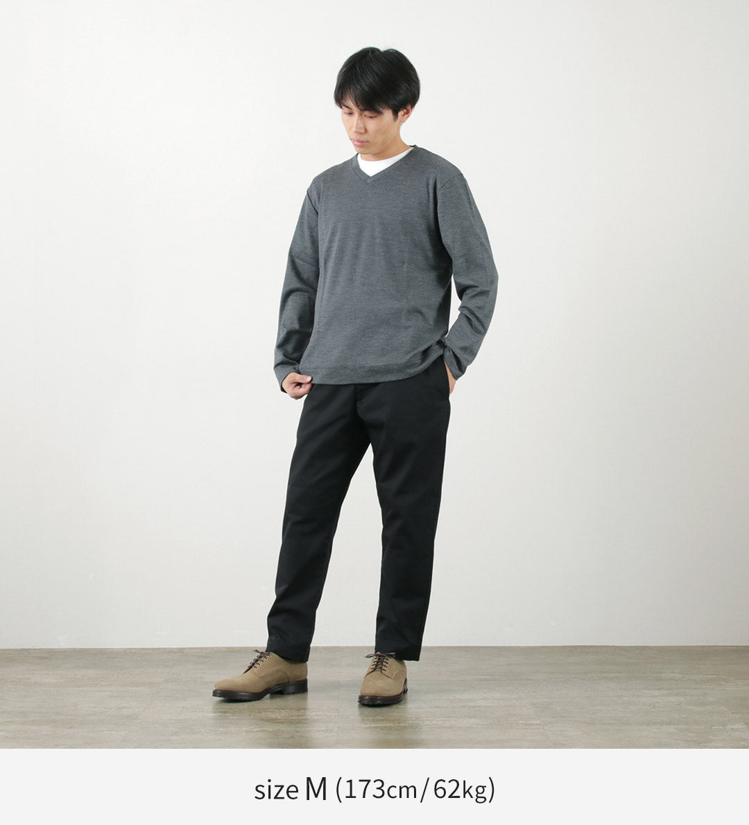 RE MADE IN TOKYO JAPAN / Robe Laine Col V Maille