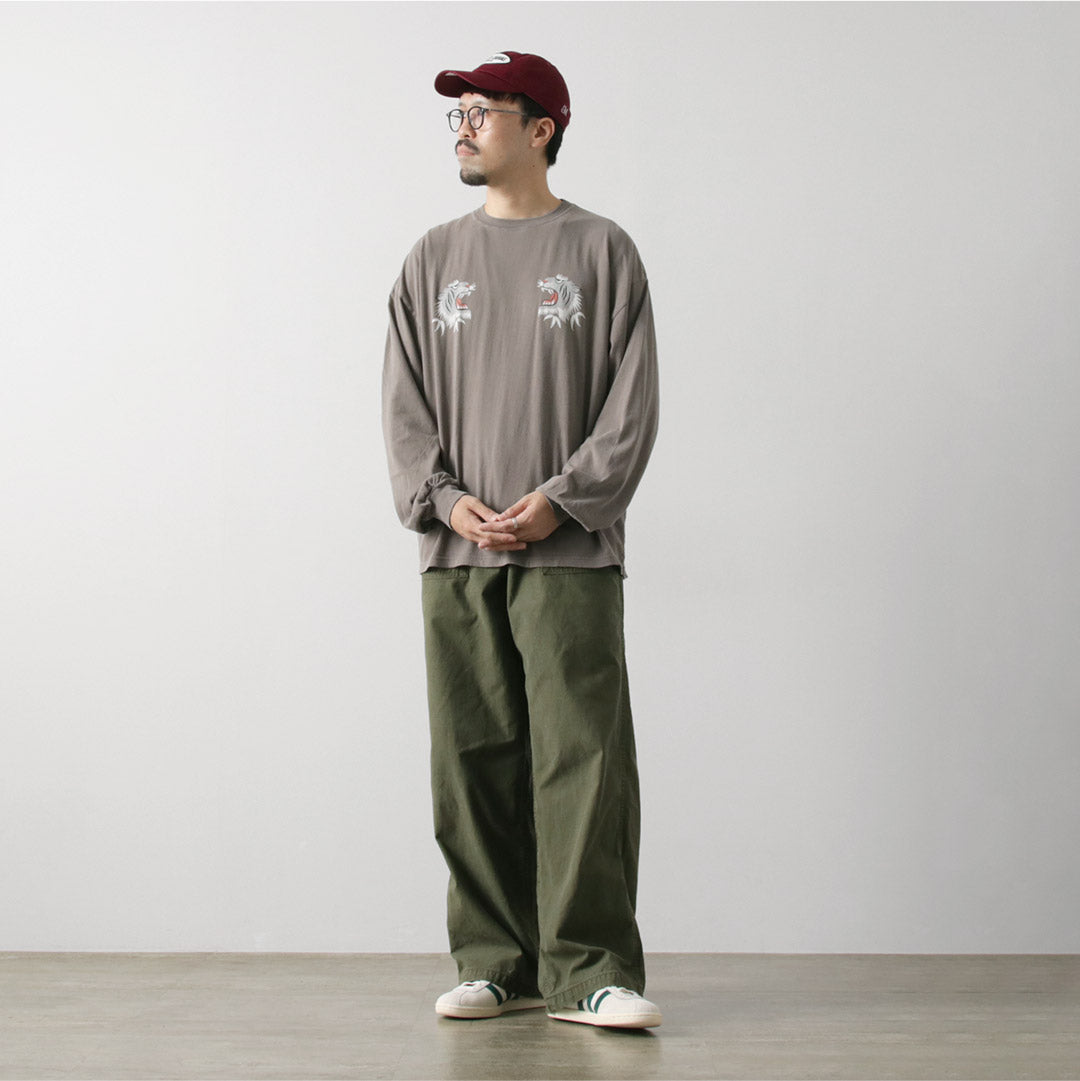 REMI RELIEF / HARD Special Processed 20 Jersey Long Sleeve T-Shirt (Tiger Pattern)
