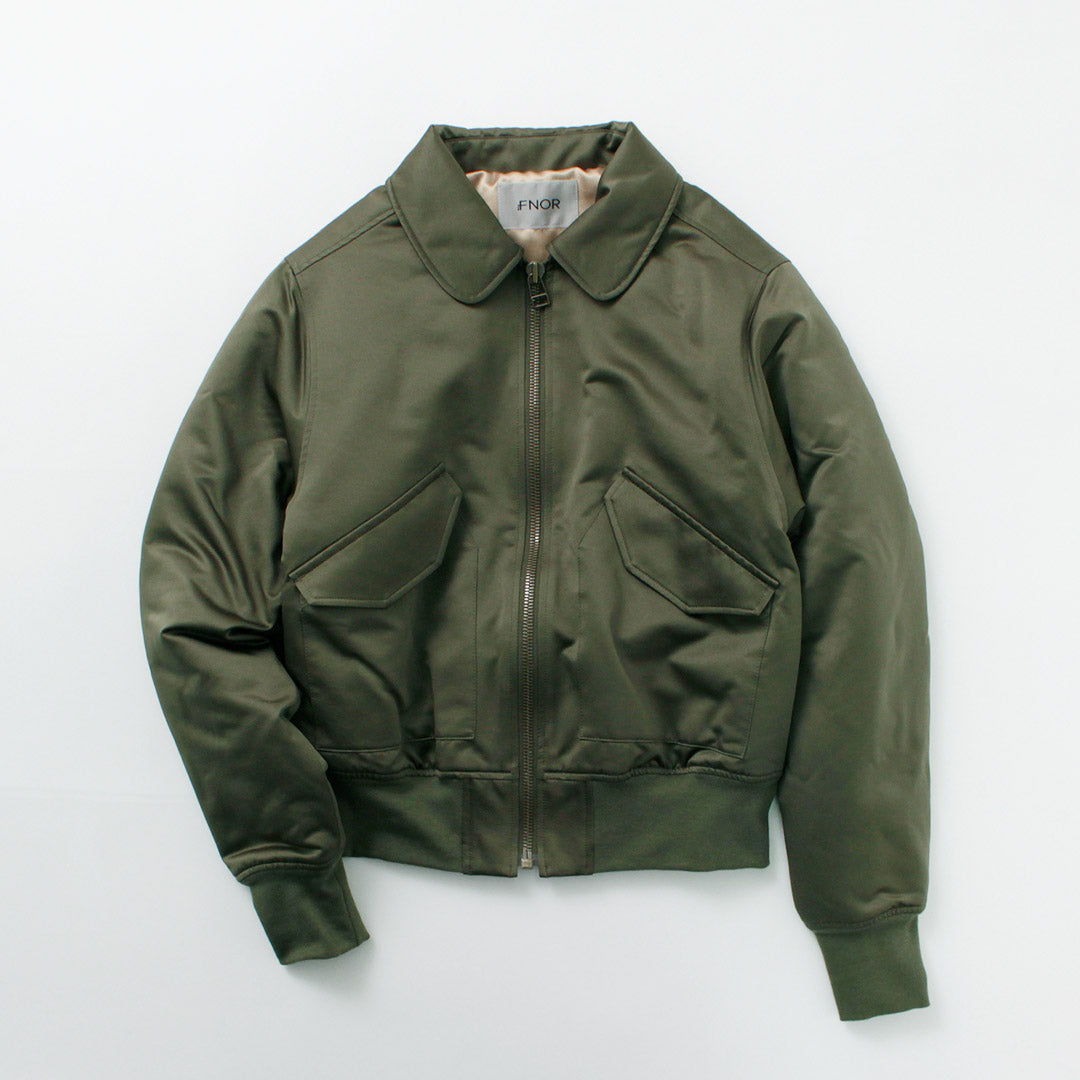 FNOR / Chaqueta de vuelo visitante de par de satén ligero