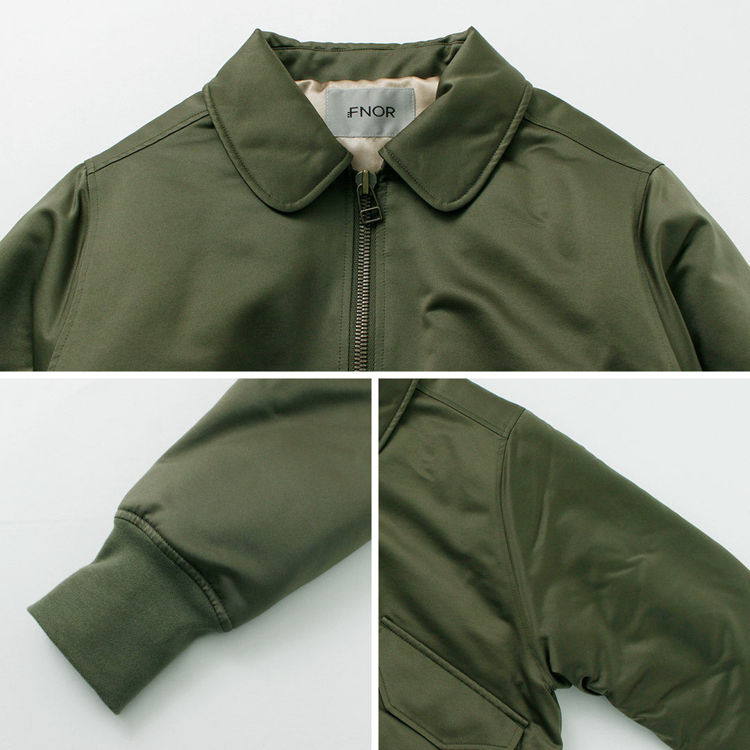 FNOR / Chaqueta de vuelo visitante de par de satén ligero