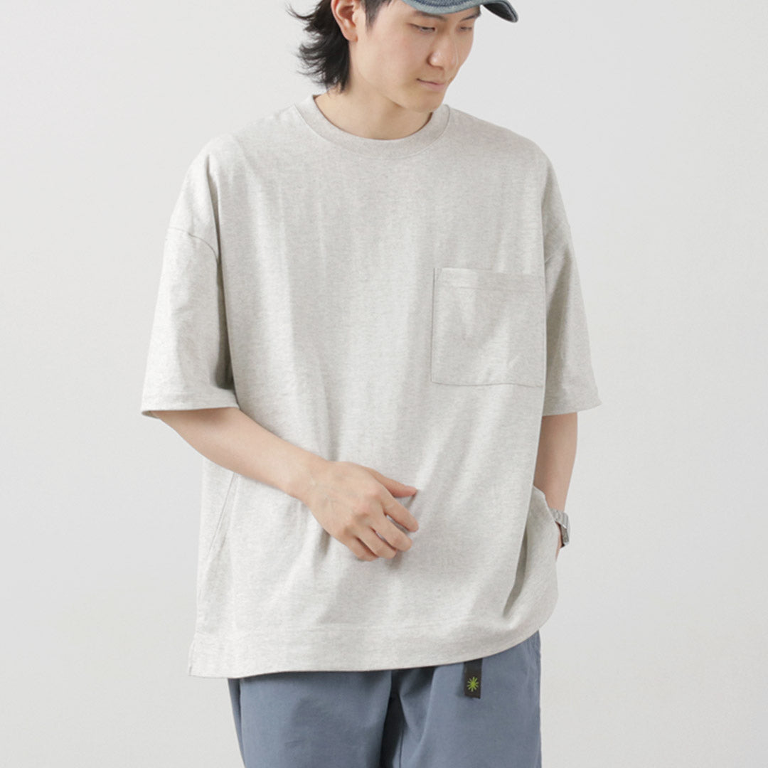 GOHEMP / Heather Camiseta con abertura ancha