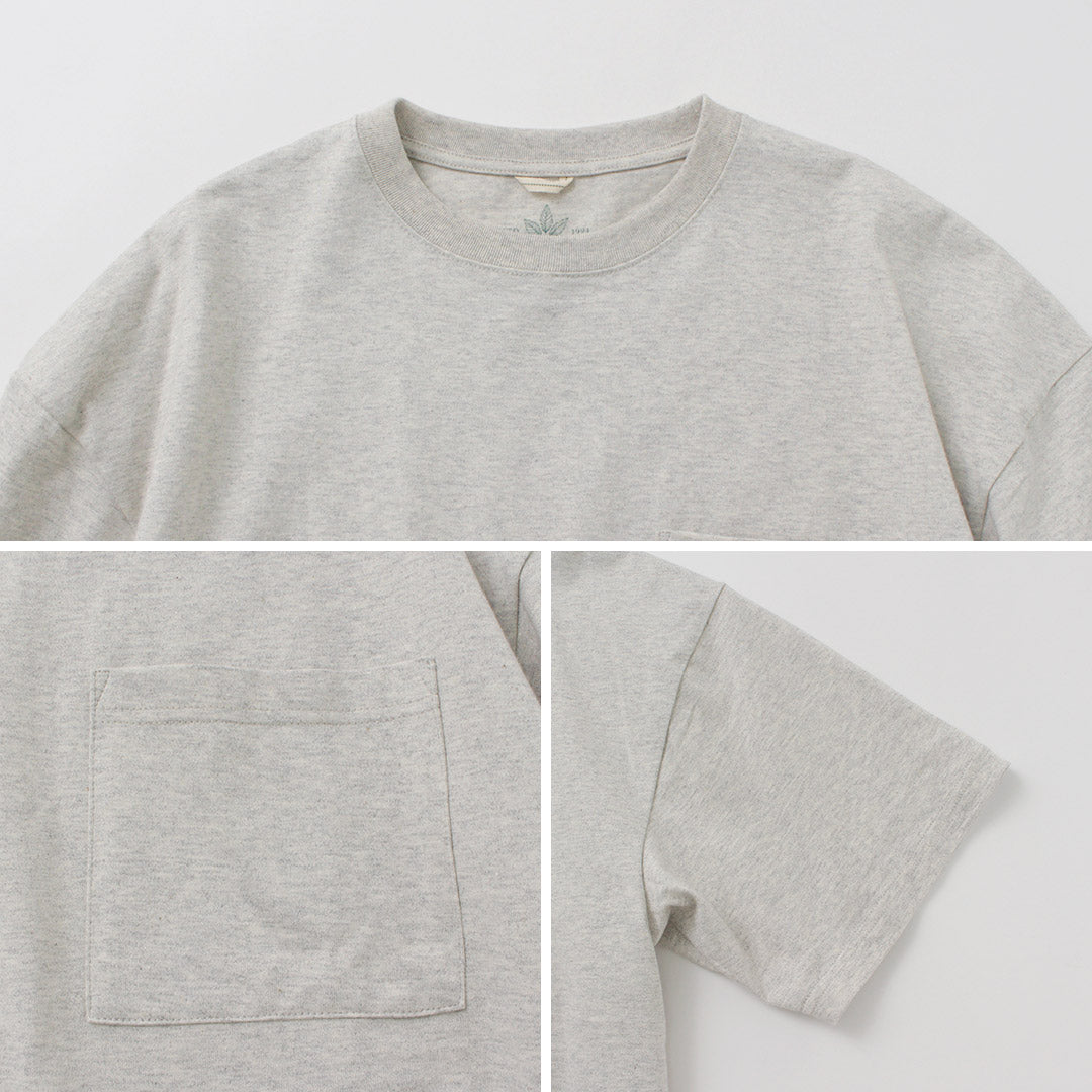 GOHEMP / Heather Camiseta con abertura ancha