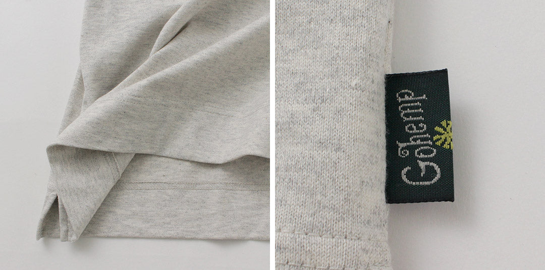 GOHEMP / Heather Camiseta con abertura ancha