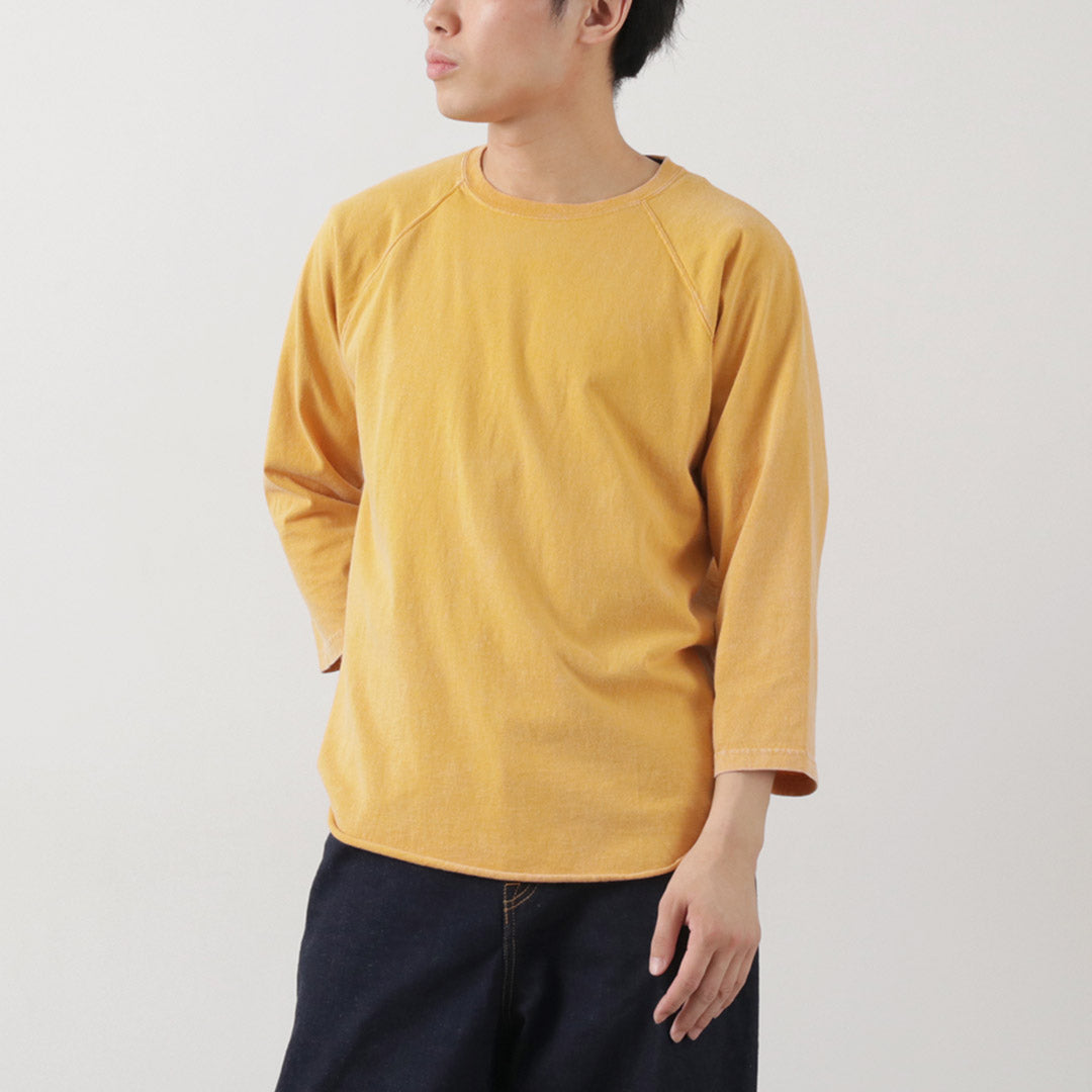 BON SUR / T-shirt de baseball teinture vintage