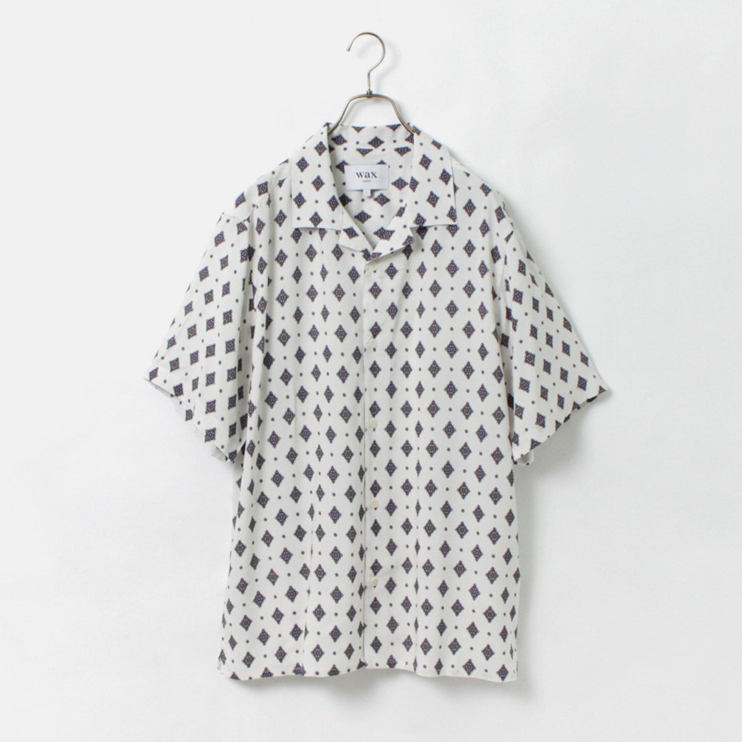 WAX LONDON / Didcot Short Sleeve Shirt Ditsy Tile