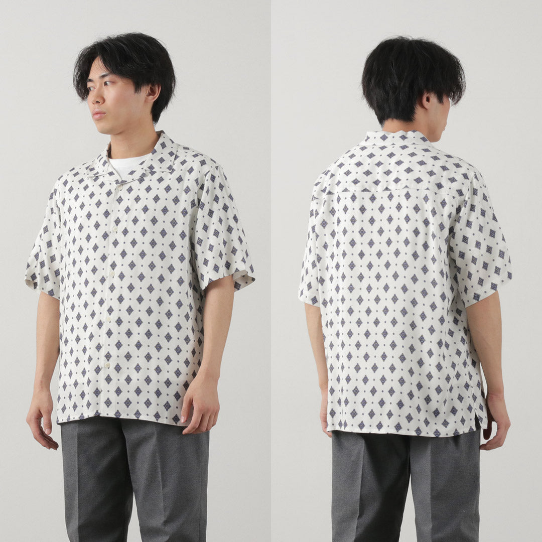WAX LONDON / Didcot Short Sleeve Shirt Ditsy Tile