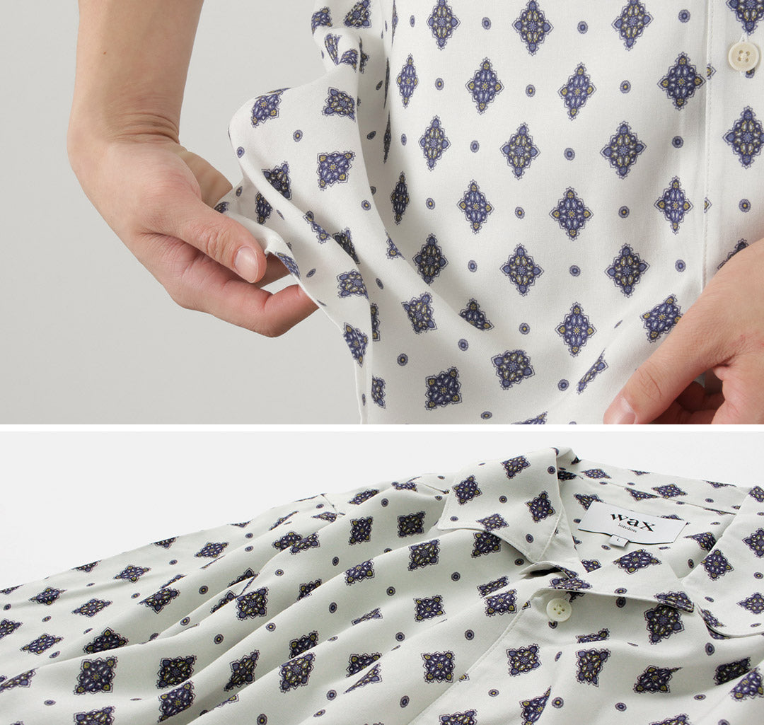 WAX LONDON / Didcot Short Sleeve Shirt Ditsy Tile