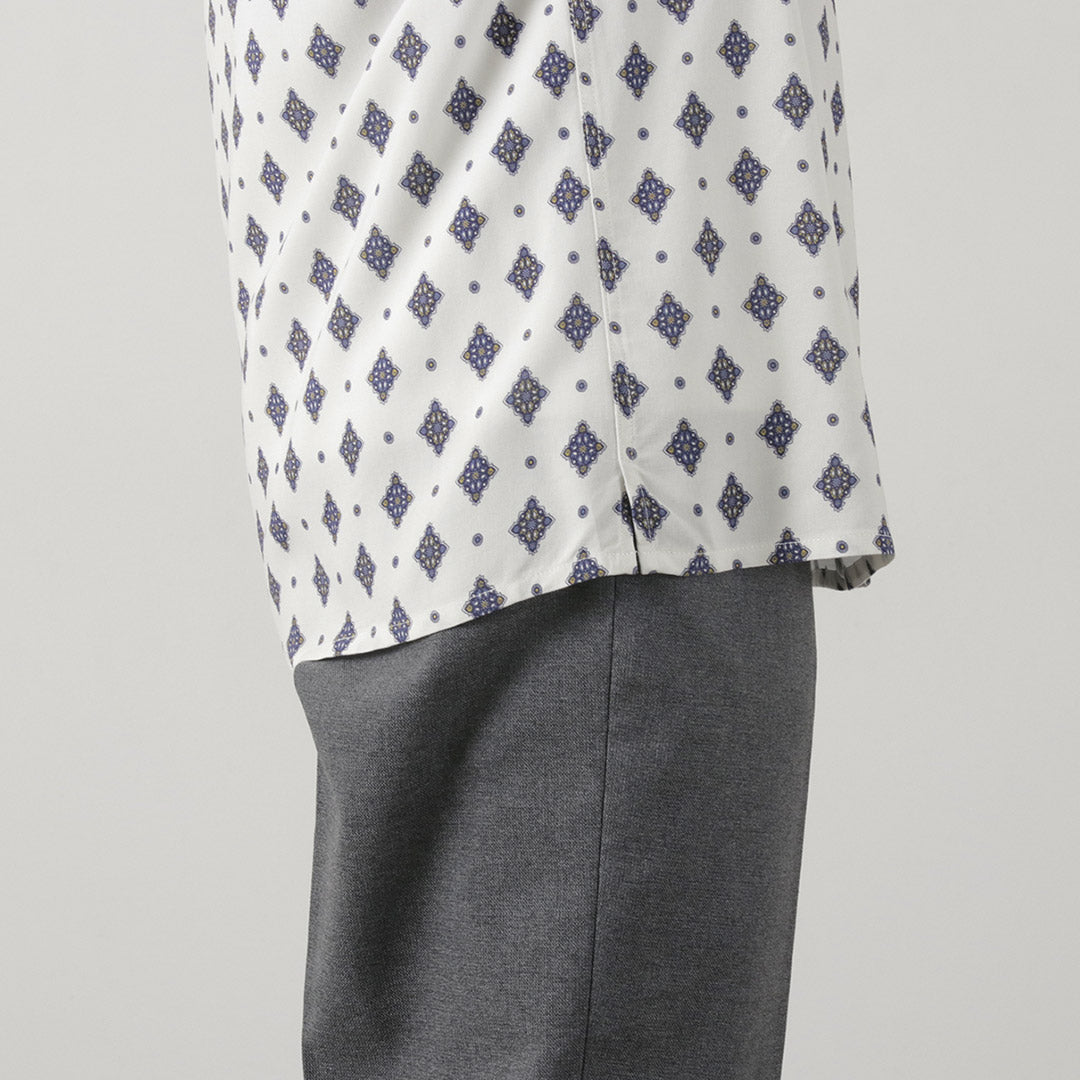 WAX LONDON / Didcot Short Sleeve Shirt Ditsy Tile