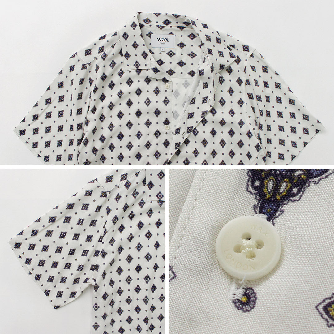 WAX LONDON / Didcot Short Sleeve Shirt Ditsy Tile
