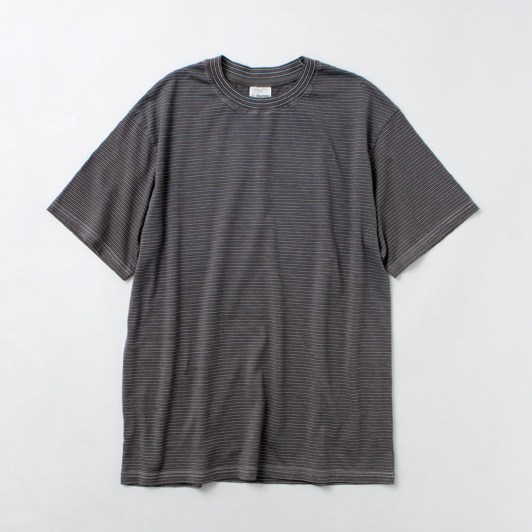 YONETOMI NEW BASIC / 成衣染色条纹T恤