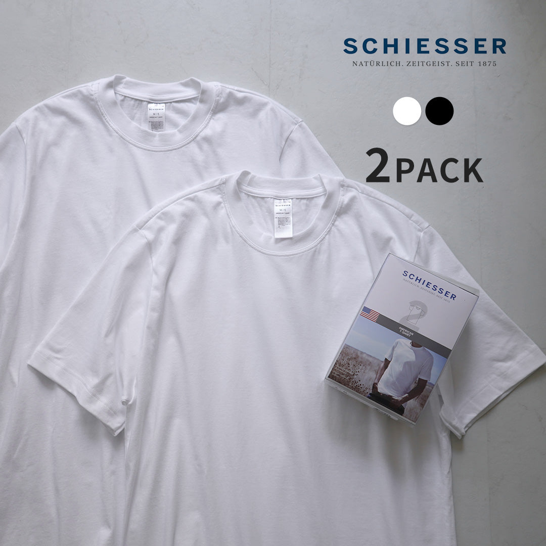 Schiesser / American Crew Neck 2 팩 티셔츠