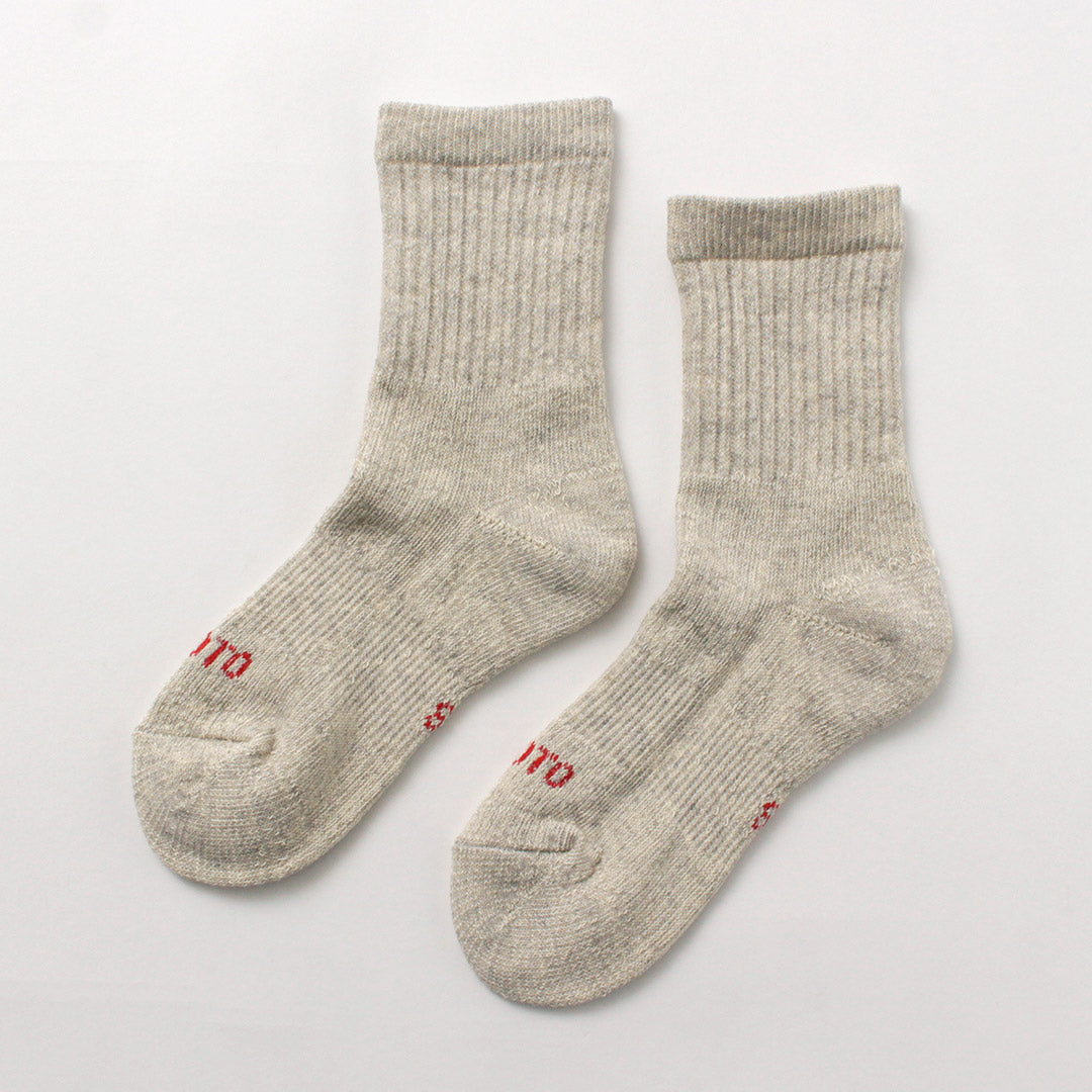 ROTOTO / Chaussettes Mini Crew Double Face en Coton Biologique