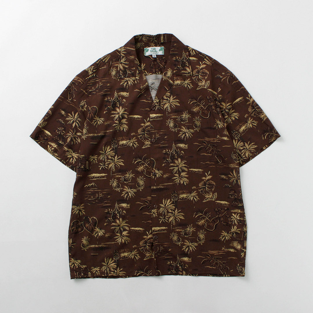 TWO PALMS / Chemise Hawaïenne Vintage Dorée