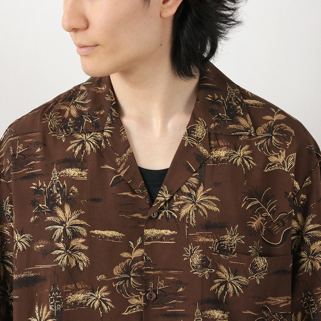 TWO PALMS / Chemise Hawaïenne Vintage Dorée