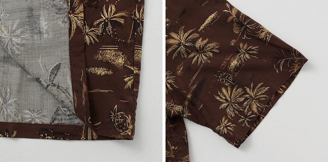 TWO PALMS / Chemise Hawaïenne Vintage Dorée