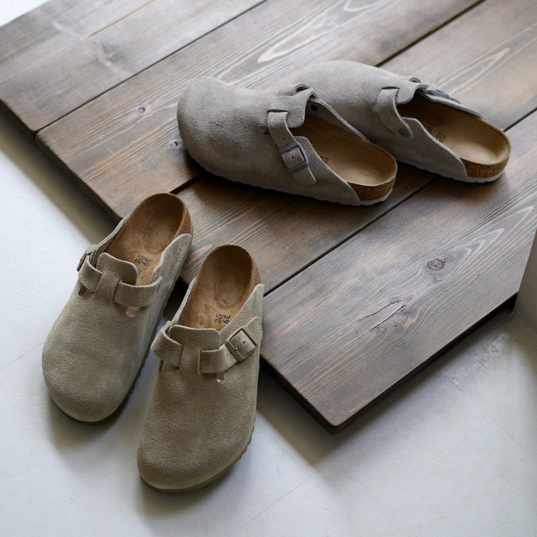 BIRKENSTOCK / Sandalias Boston de piel ante