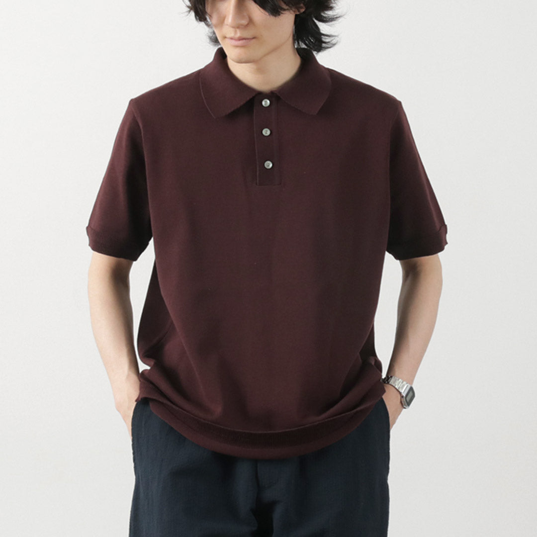 FUJITO / Knit Polo Easy Solid Color