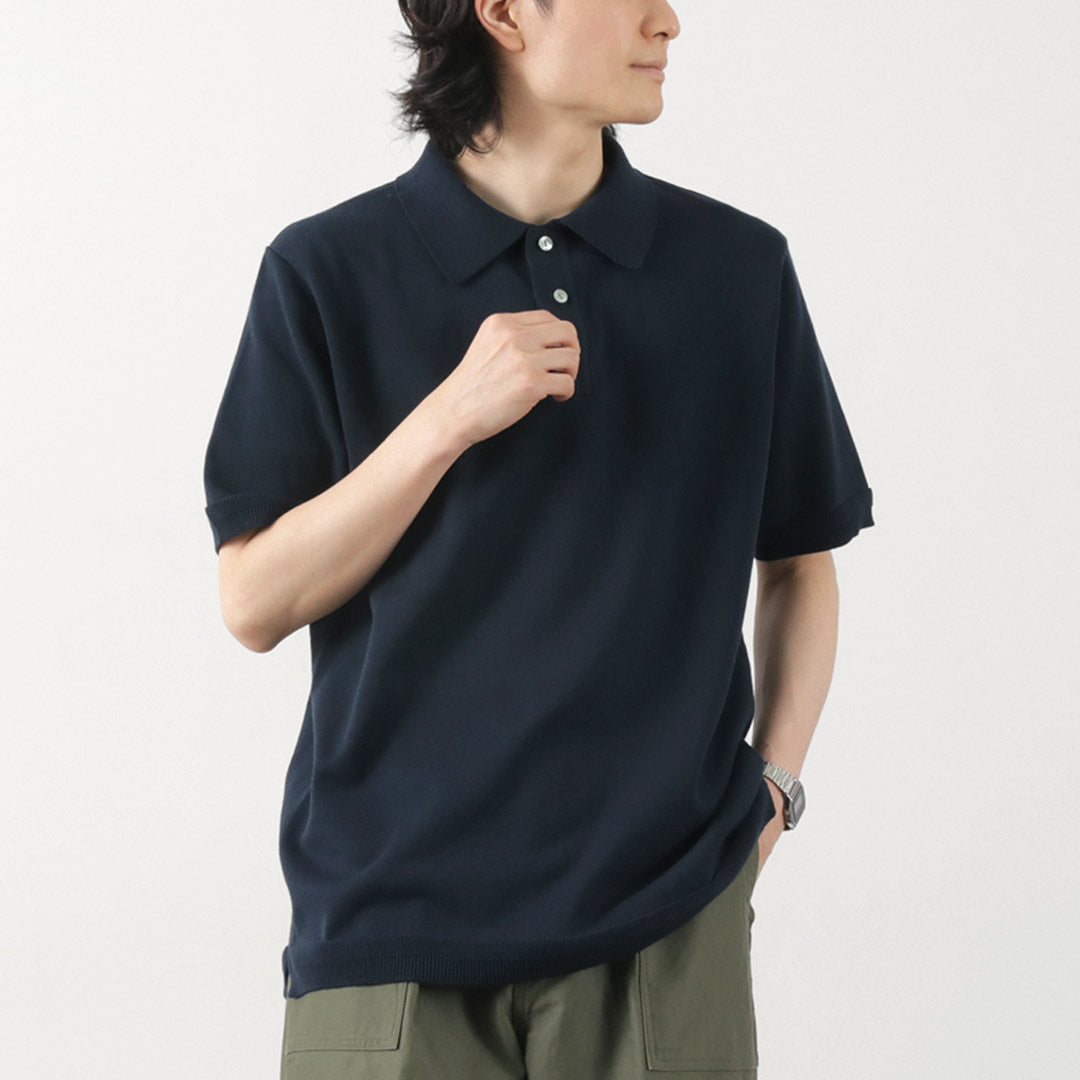 FUJITO / Knit Polo Easy Solid Color