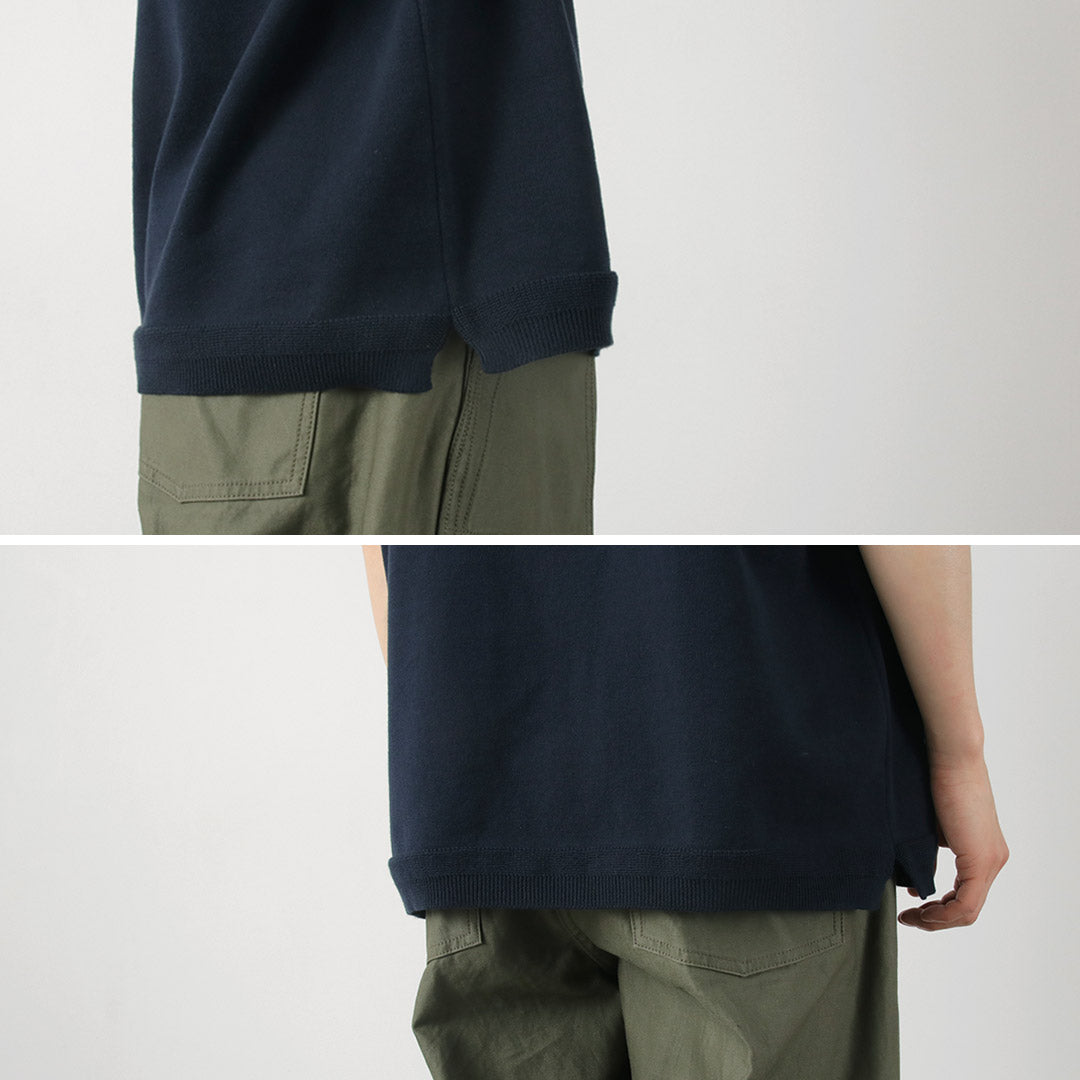 FUJITO / Knit Polo Easy Solid Color