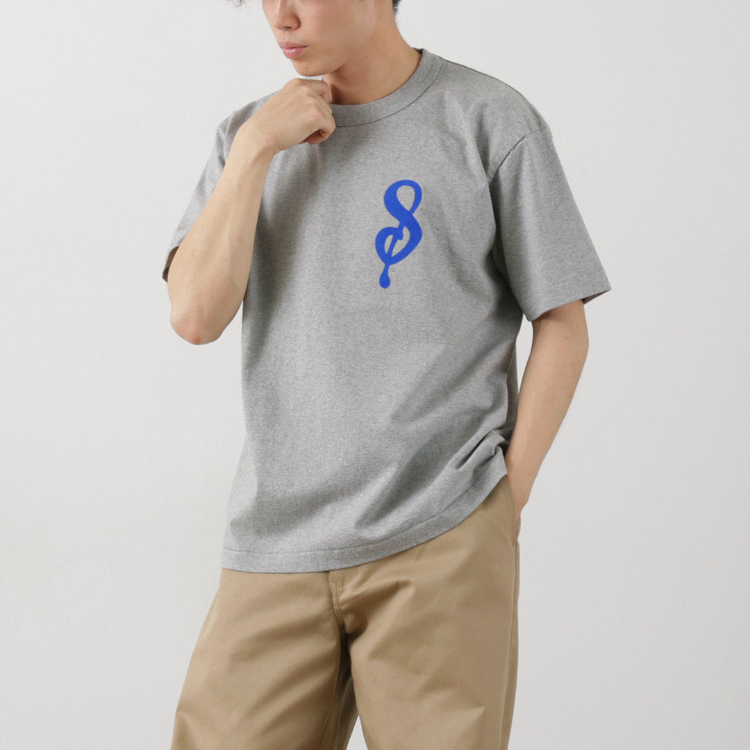 A.G.SPALDING&BROS / 14/Jersey Felt Letter Short Sleeve T-Shirt S Logo