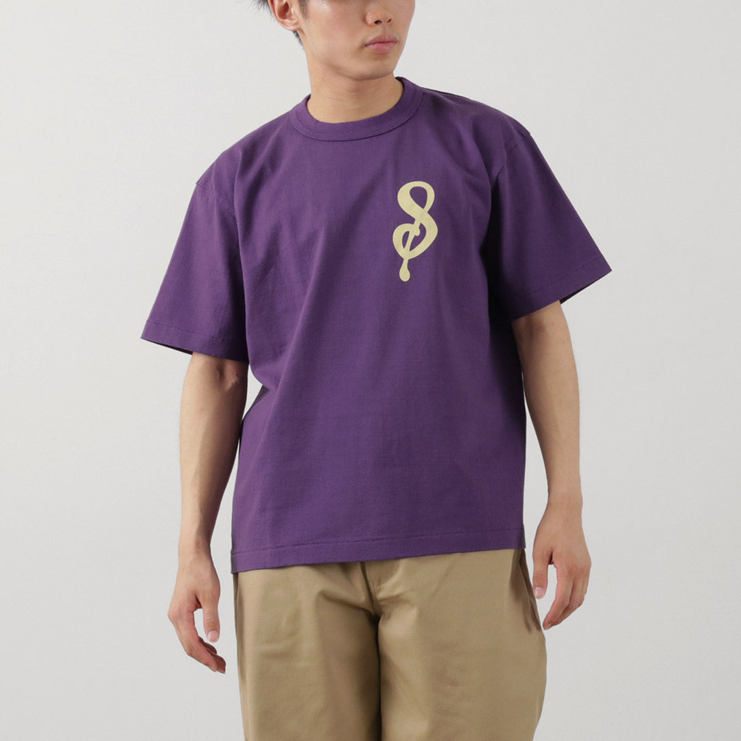 A.G.SPALDING&BROS / 14/Jersey Felt Letter Short Sleeve T-Shirt S Logo