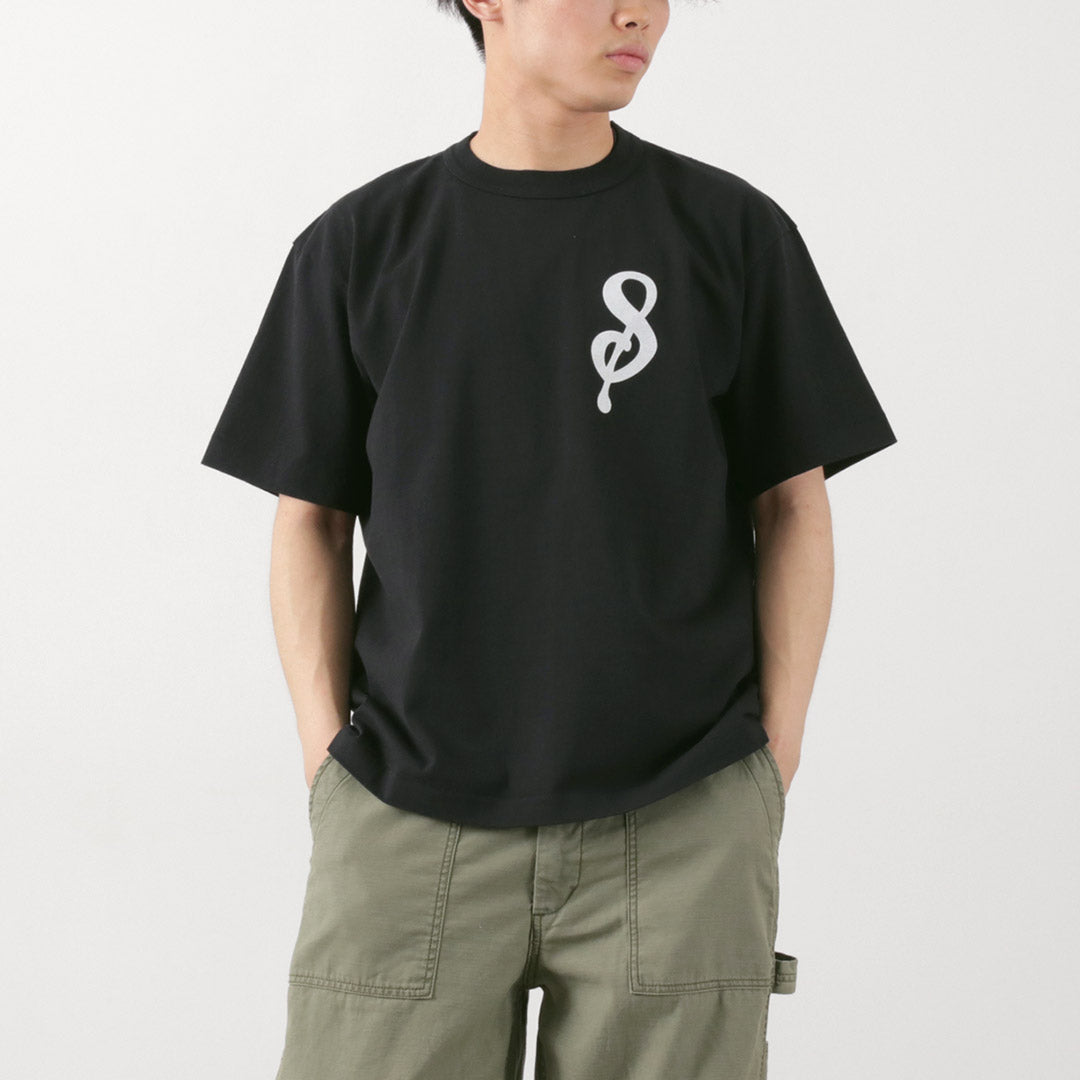 A.G.SPALDING&BROS / 14/Jersey Felt Letter Short Sleeve T-Shirt S Logo